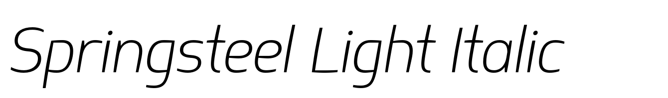 Springsteel Light Italic
